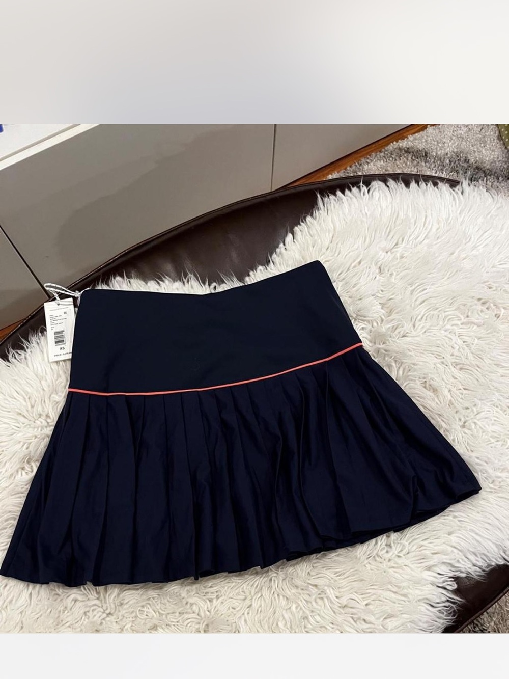 Vineyard Vines Navy Golf Skirt with Coral Trim